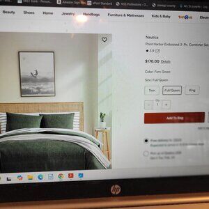 Brand new Nautica Point Harbor Full/Queen comforter set. Fern Green color.